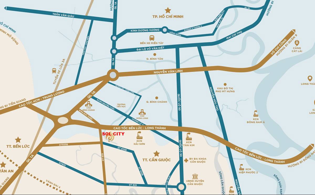 Vị trí xây dựng dự án The Sol City