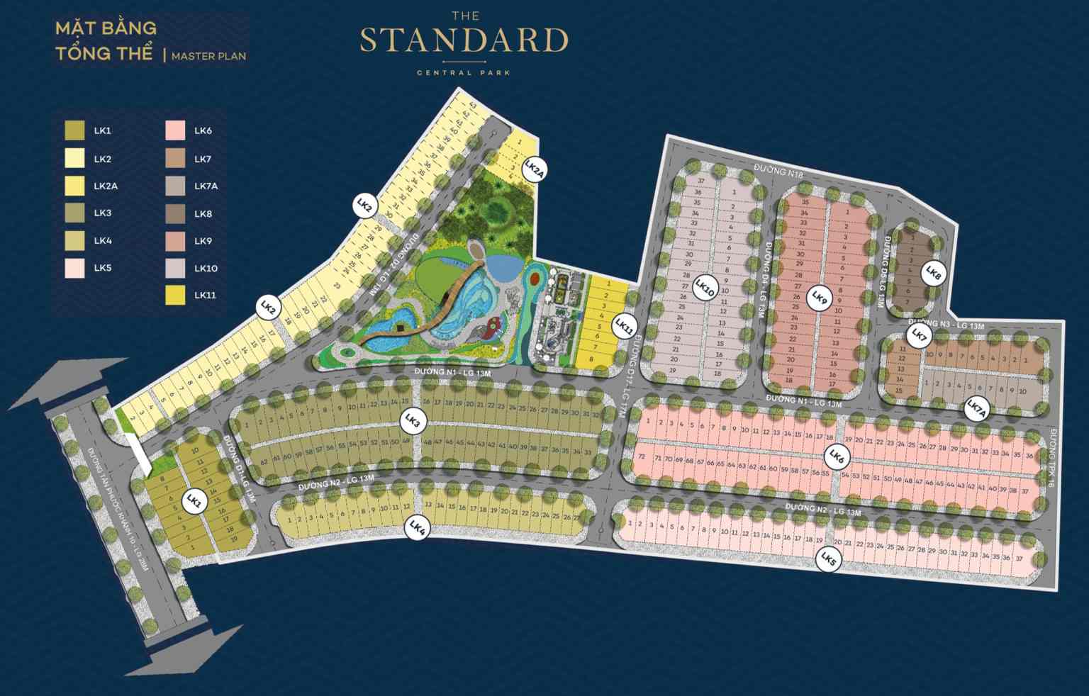 Mặt bằng phân lô khu căn hộ
