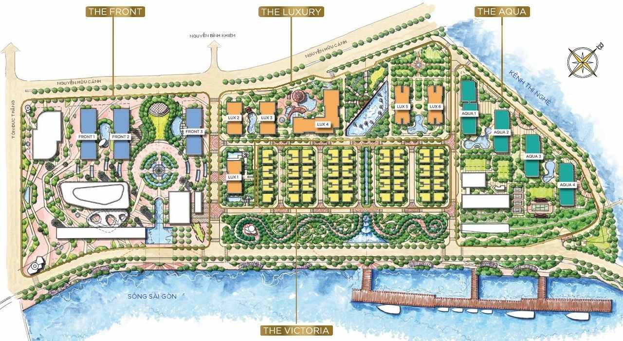 Mặt bằng tổng thể dự án Vinhomes Golden River