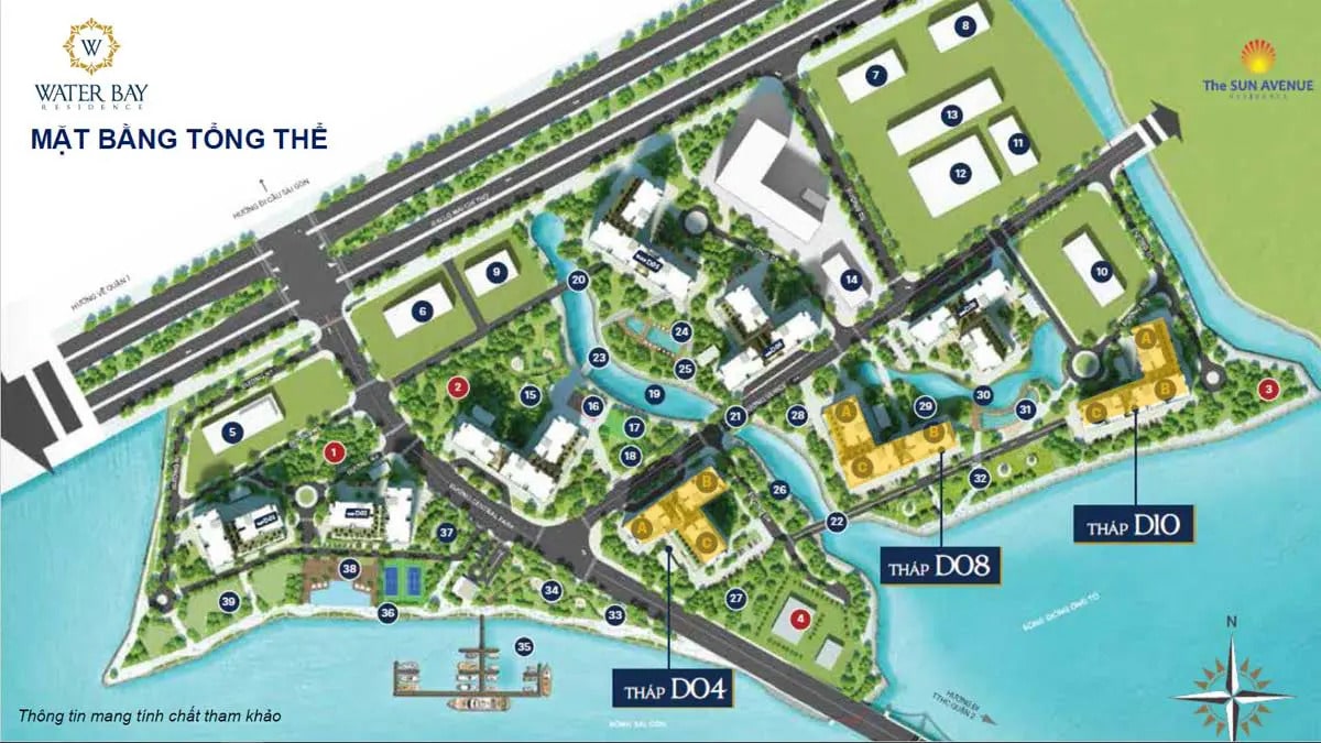 Mặt bằng tổng thể dự án Water Bay