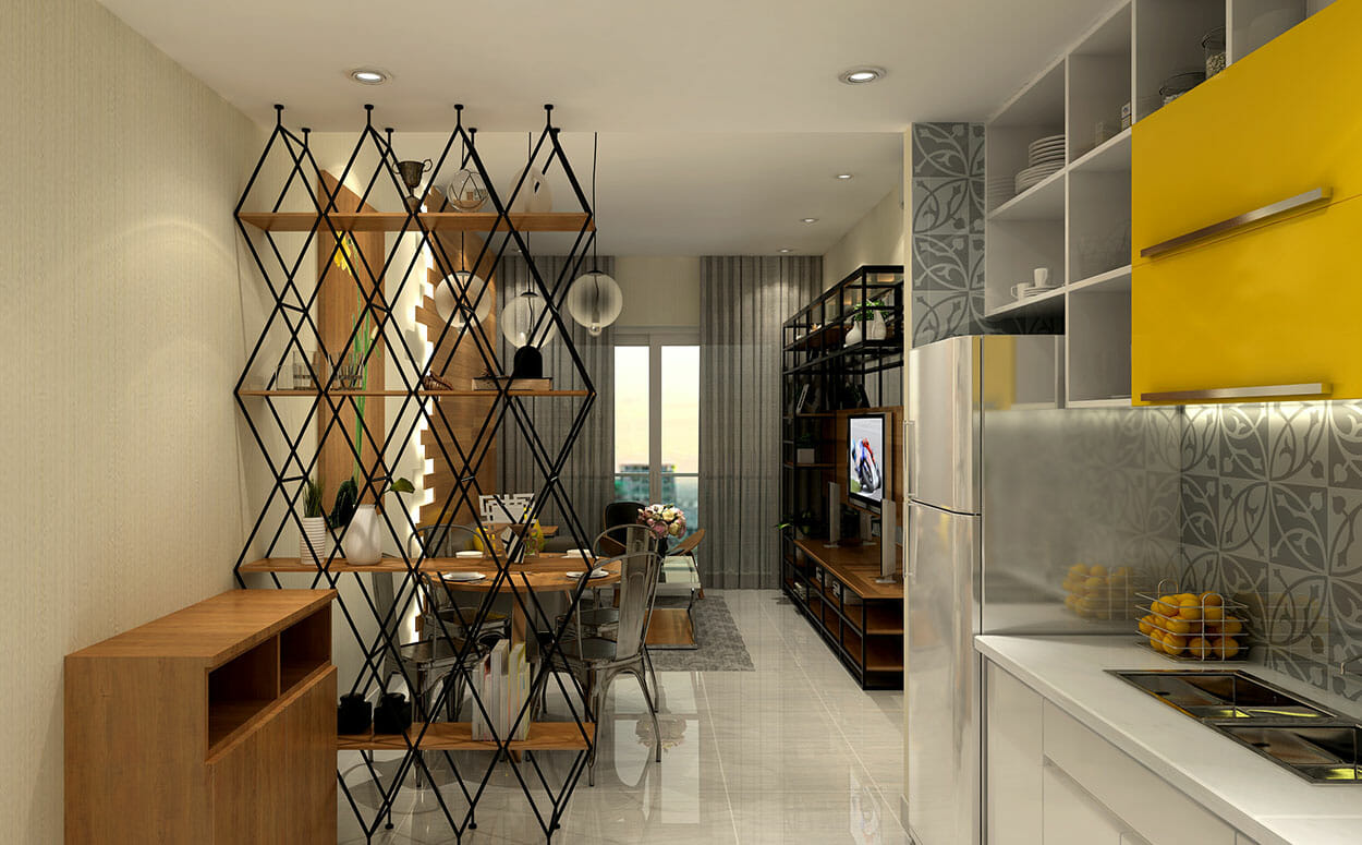 Phòng bếp căn hộ Water Bay