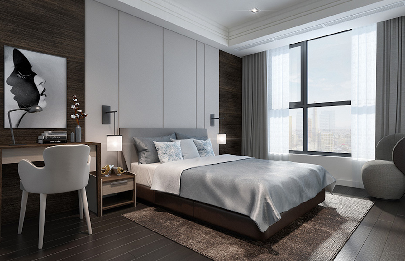 Phòng ngủ căn hộ Water Bay