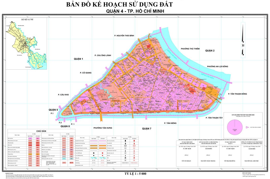 Bản đồ quy hoạch sử dụng đất quận 4