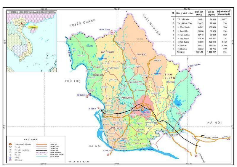 Bản đồ Vĩnh Phúc & thông tin quy hoạch mới nhất 2024