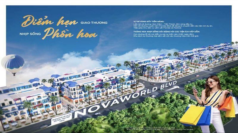 Phân khu Festival Town Novaworld Phan Thiết - Phố mua sắm sôi động