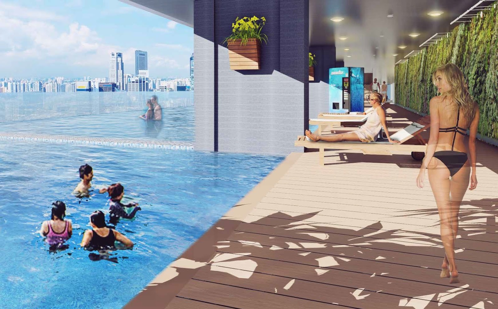 Bể bơi 4 mùa thông minh tại Golden Park Tower