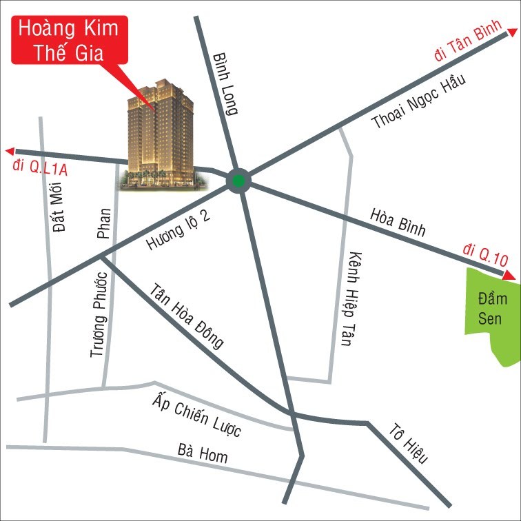 Vị trí chung cư Hoàng Kim Gia Thế