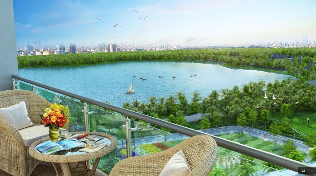 View hồ thoáng đãng tại dự án Mon Central