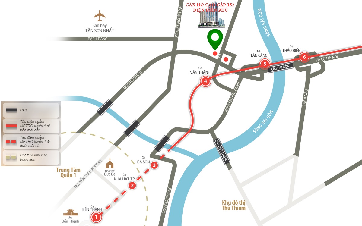 Vị trí xây dựng dự án 152 Điện Biên Phủ