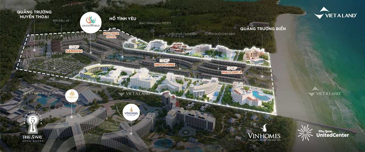 Vị trí dự án bên trong quần thể dự án Grand World