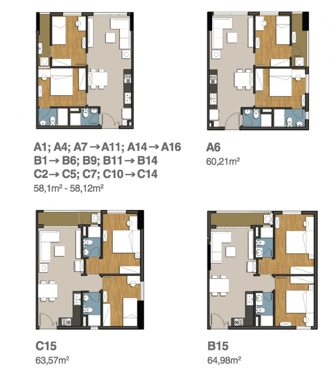 Thiết kế các loại hình căn hộ dự án 9 View Apartment