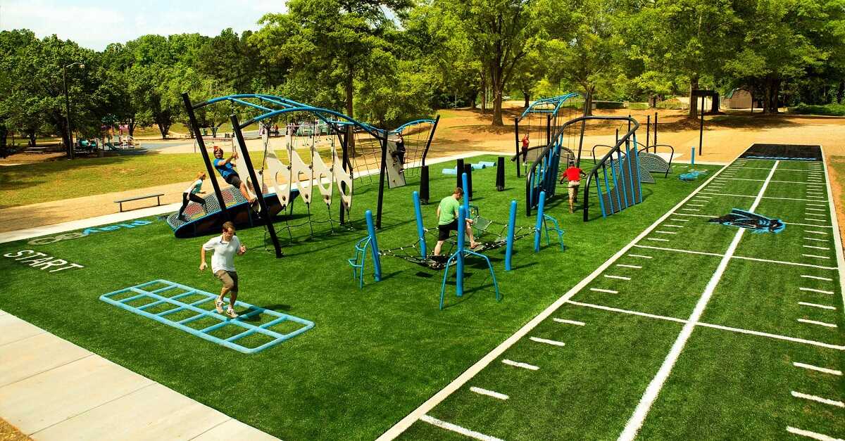 Sân thể thao đa năng ngoài trời cho cư dân luyện tập