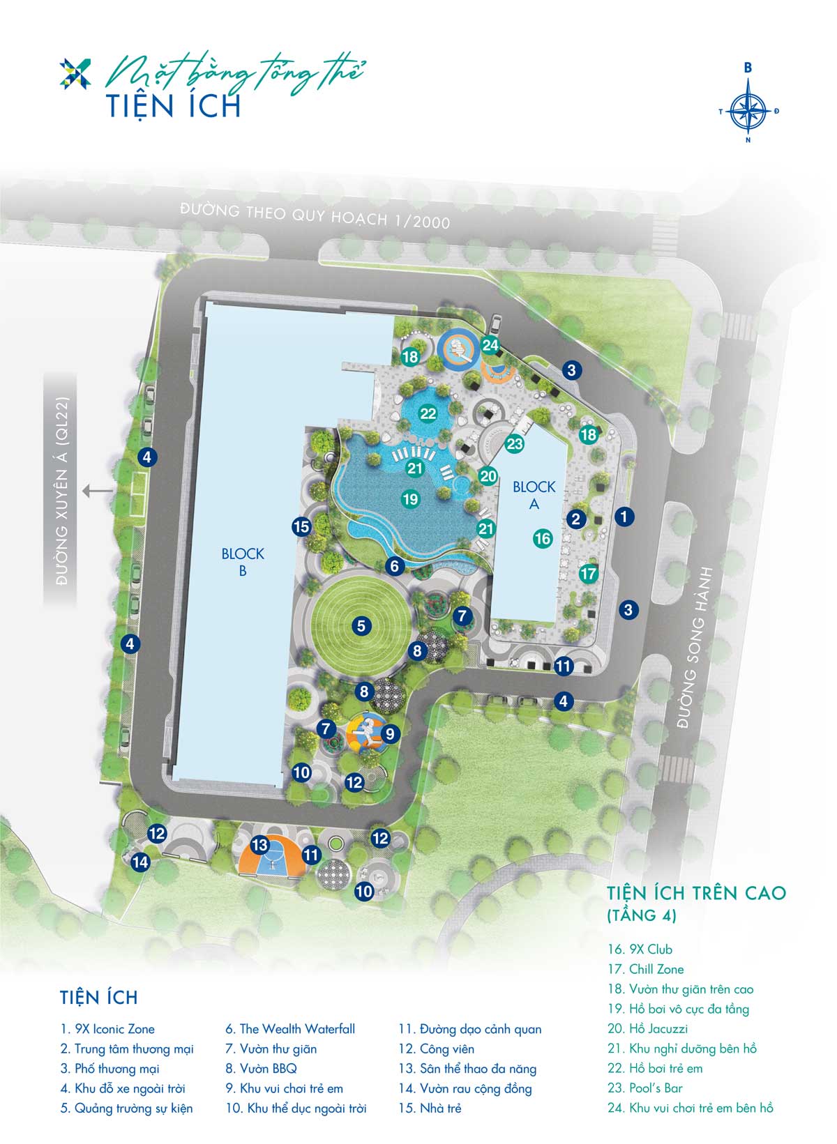 Mặt bằng tổng thể dự án 9X An Sương