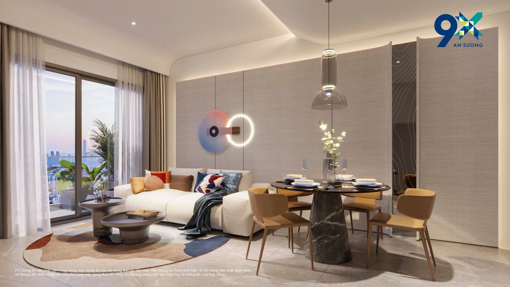 Phòng khách căn hộ 9X An Sương