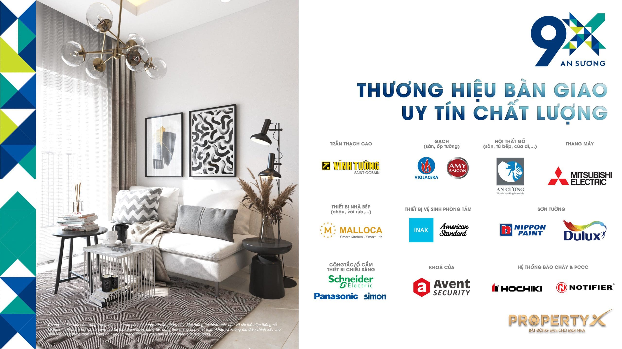 Nội thất căn hộ 9X An Sương nhập khẩu thương hiệu nổi tiếng