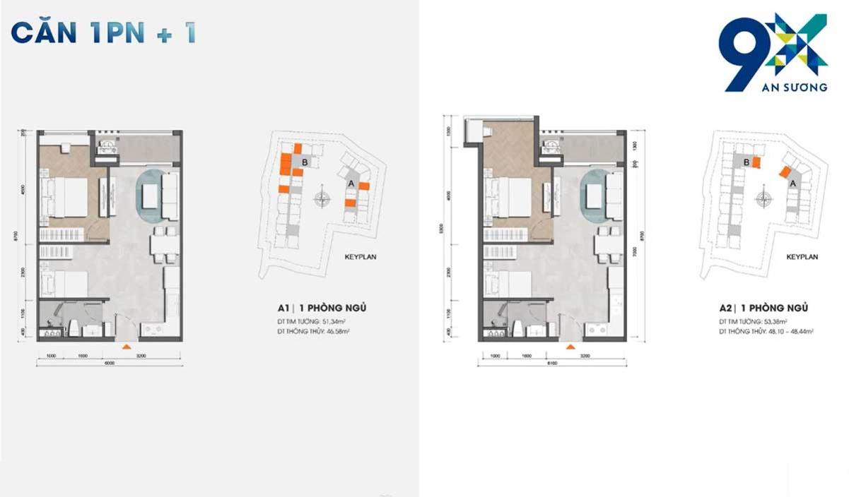 Căn 1PN tại căn hộ 9X An Sương