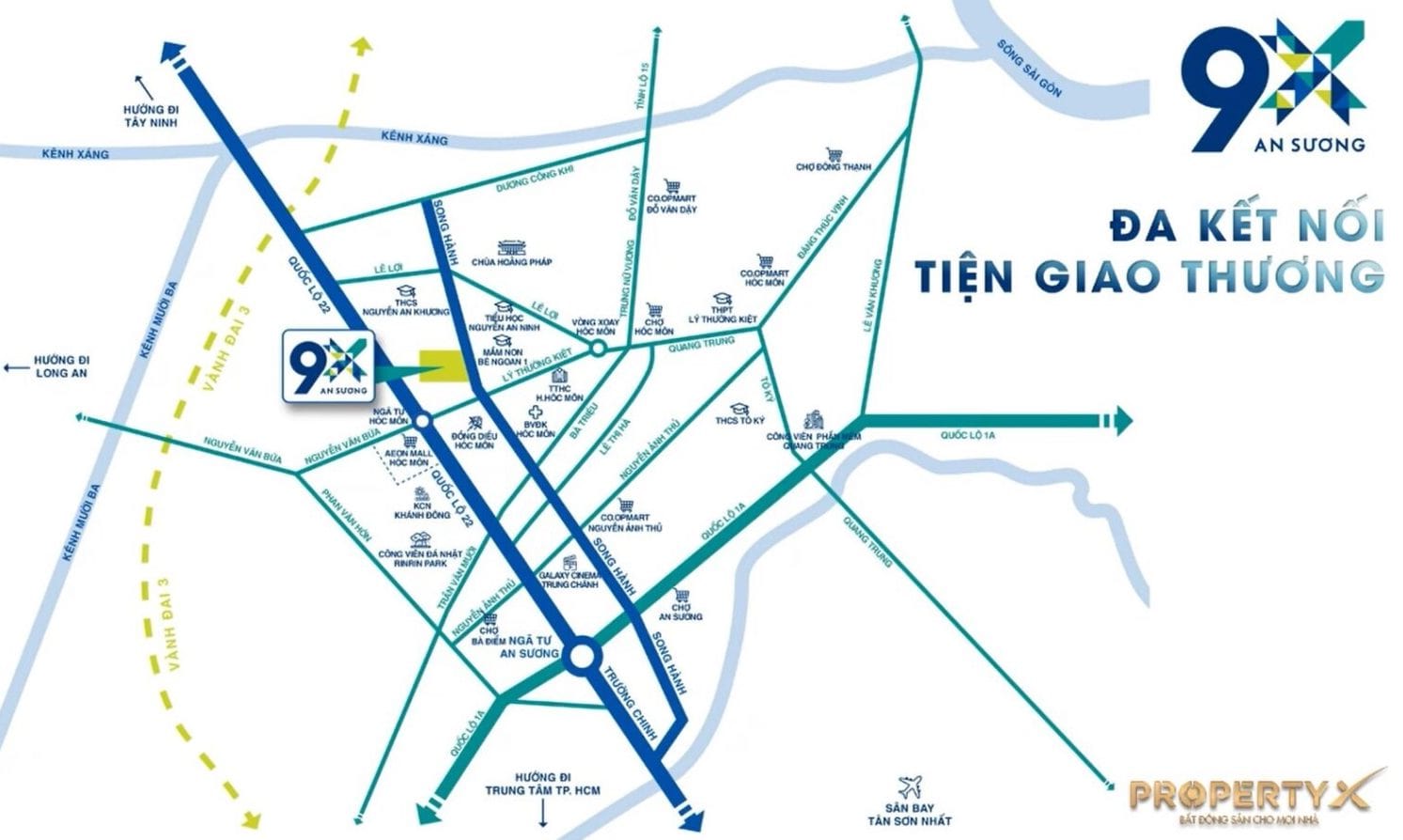 Vị trí “vàng” của chung cư 9X An Sương