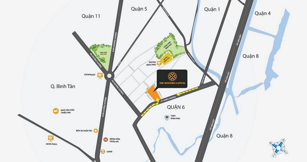 Vị trí xây dựng dự án The Western Capital
