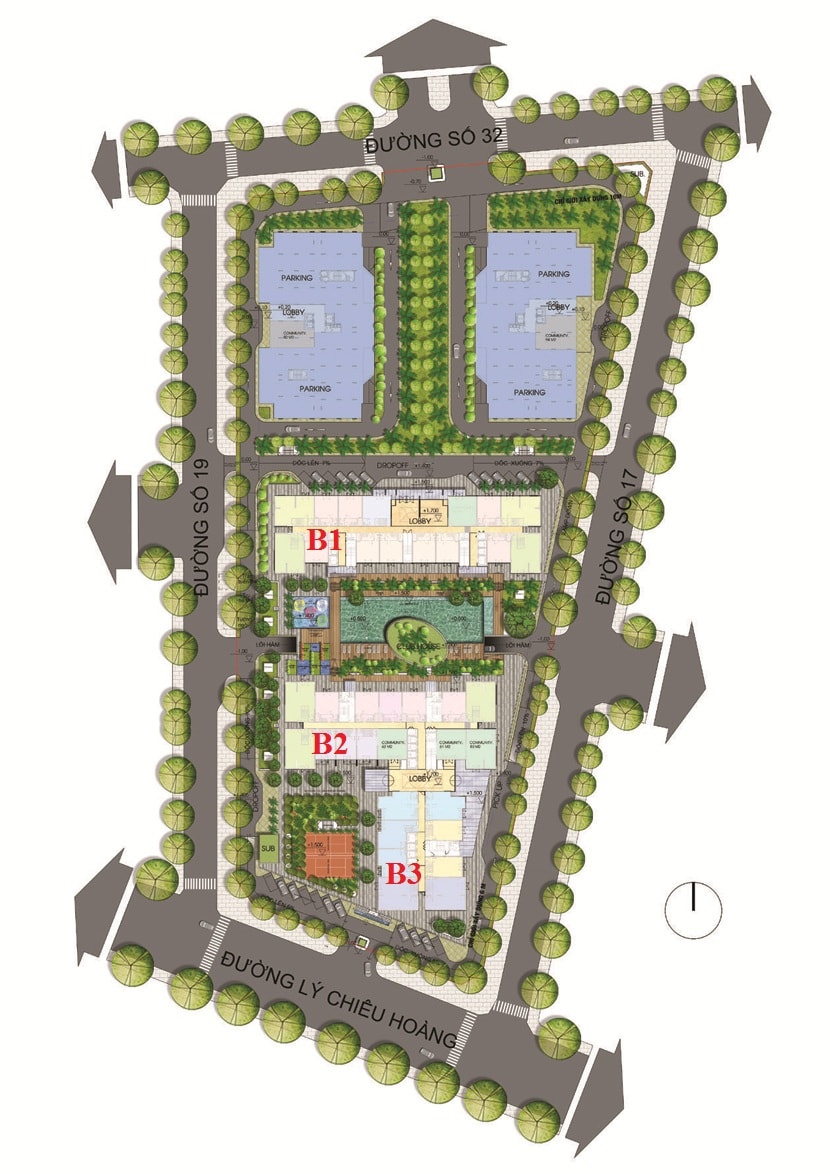 Mặt bằng tổng thể dự án The Western Capital