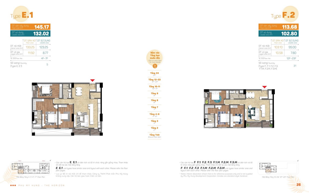 Thiết kế căn hộ 3PN tại The horizon phú mỹ hưng