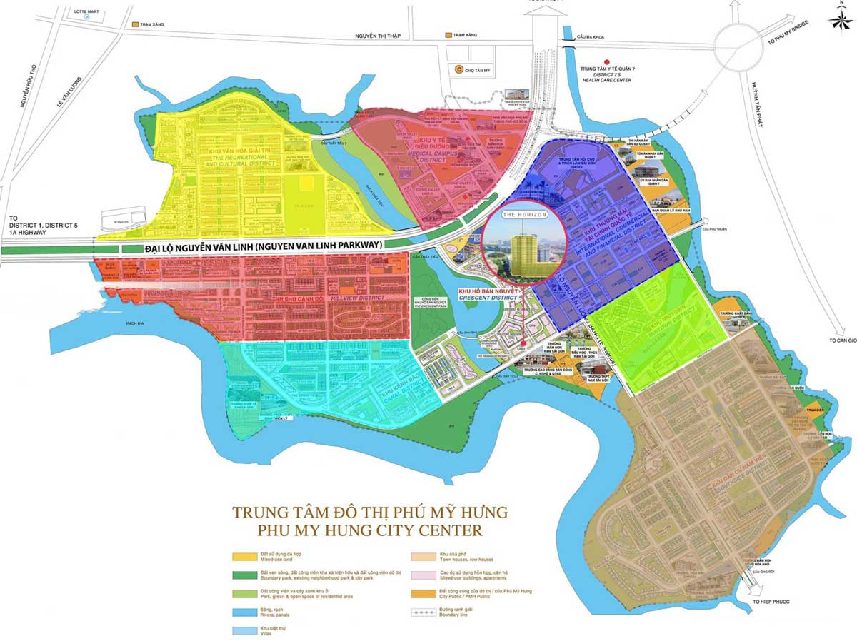 Vị trí liên kết vùng tại The horizon phú mỹ hưng