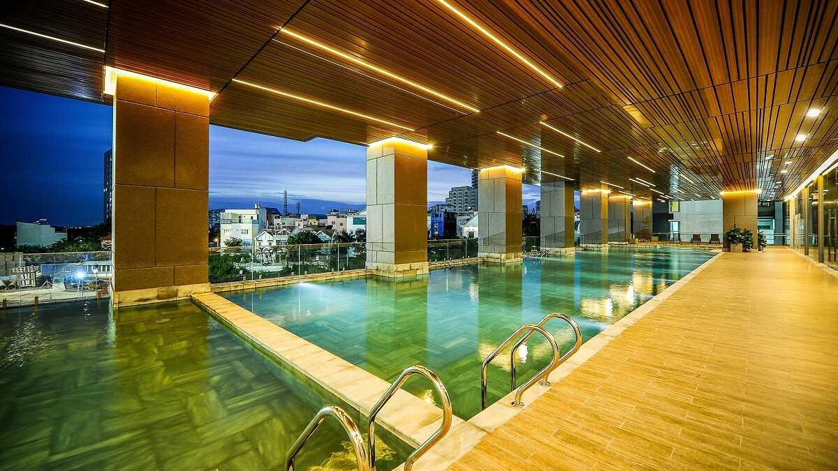 Bể bơi ngoài trời dự án An Gia Skyline