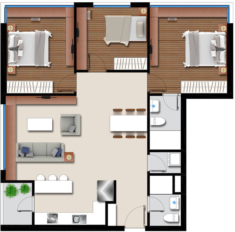 Thiết kế các loại hình căn hộ dự án An Gia Skyline