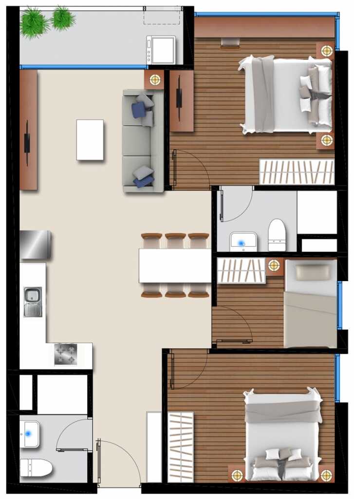 Thiết kế các loại hình căn hộ dự án An Gia Skyline