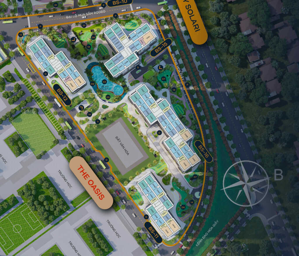 Mặt bằng phân khu Oasis
