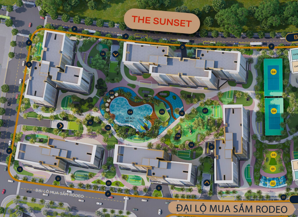 Mặt bằng phân khu Sunset