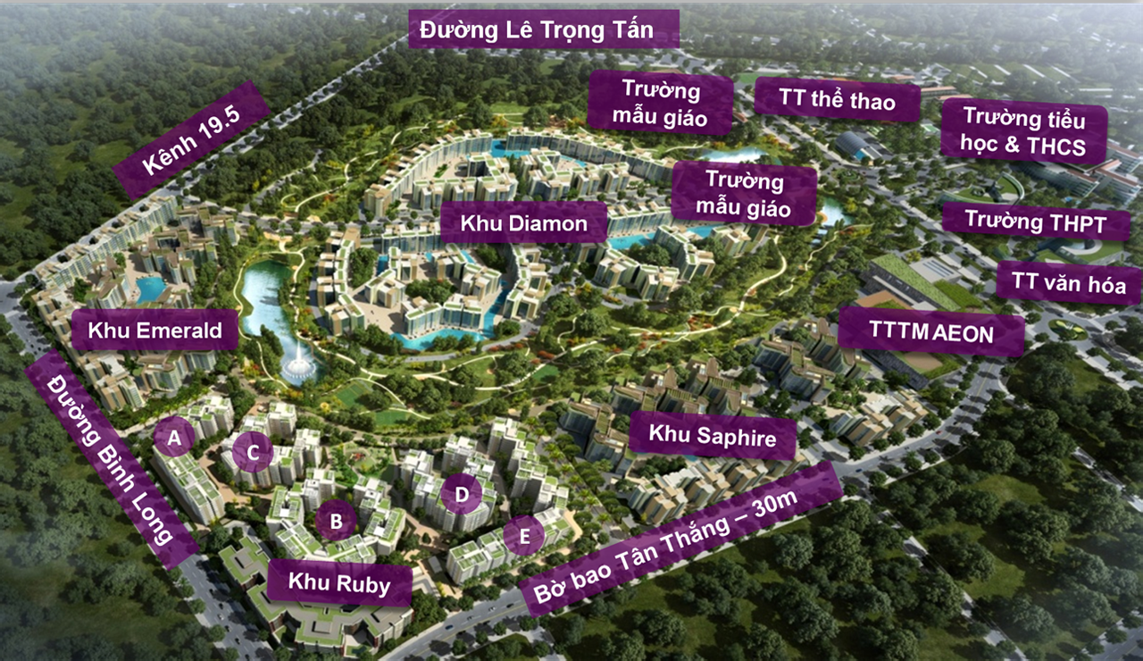 Mặt bằng tổng thể dự án Celadon City