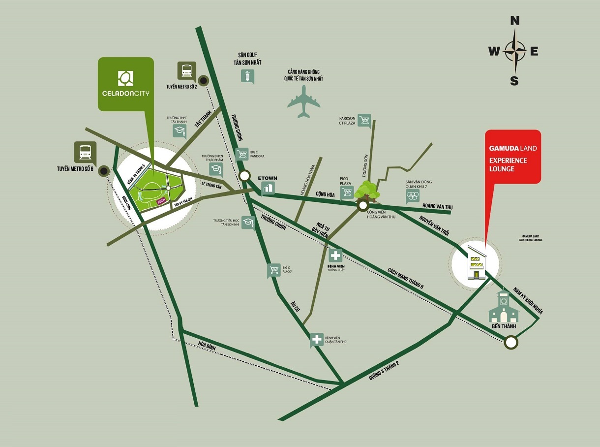 Vị trí xây dựng dự án Celadon City