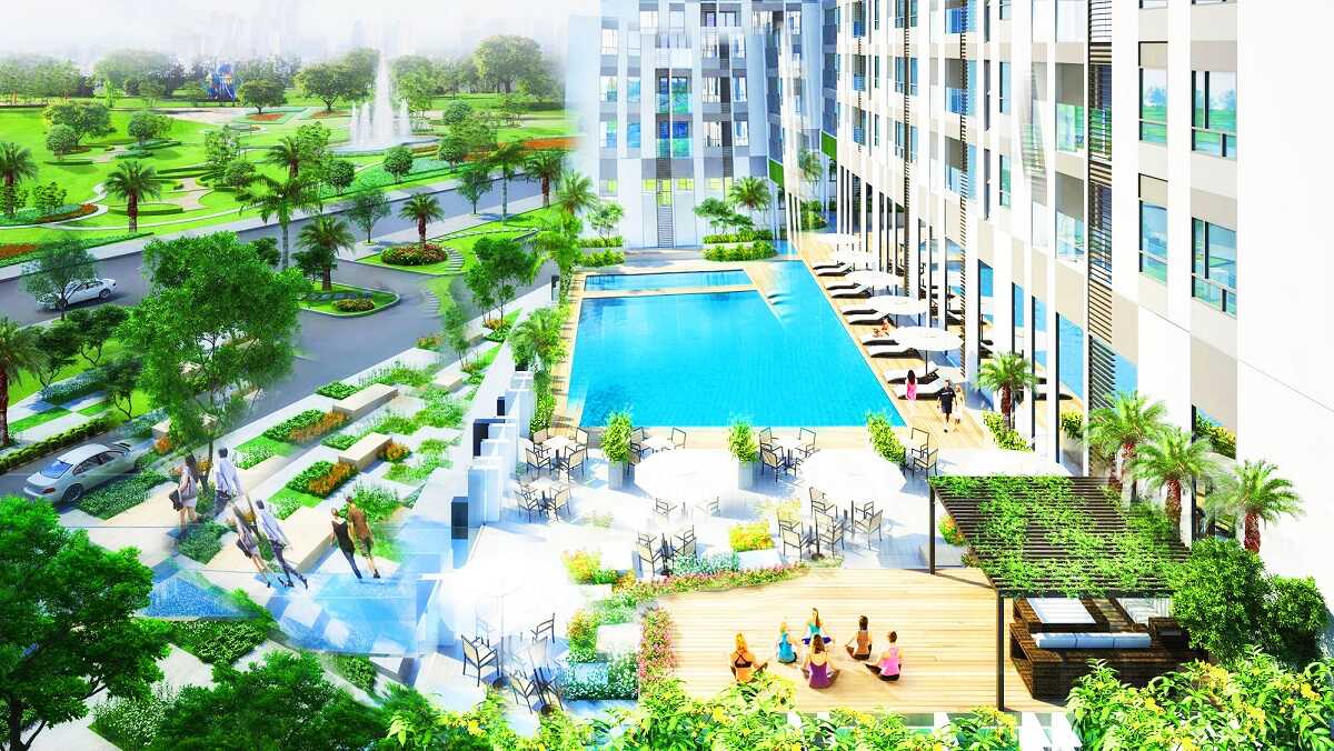 Không gian xanh mát dự án Centana Thủ Thiêm