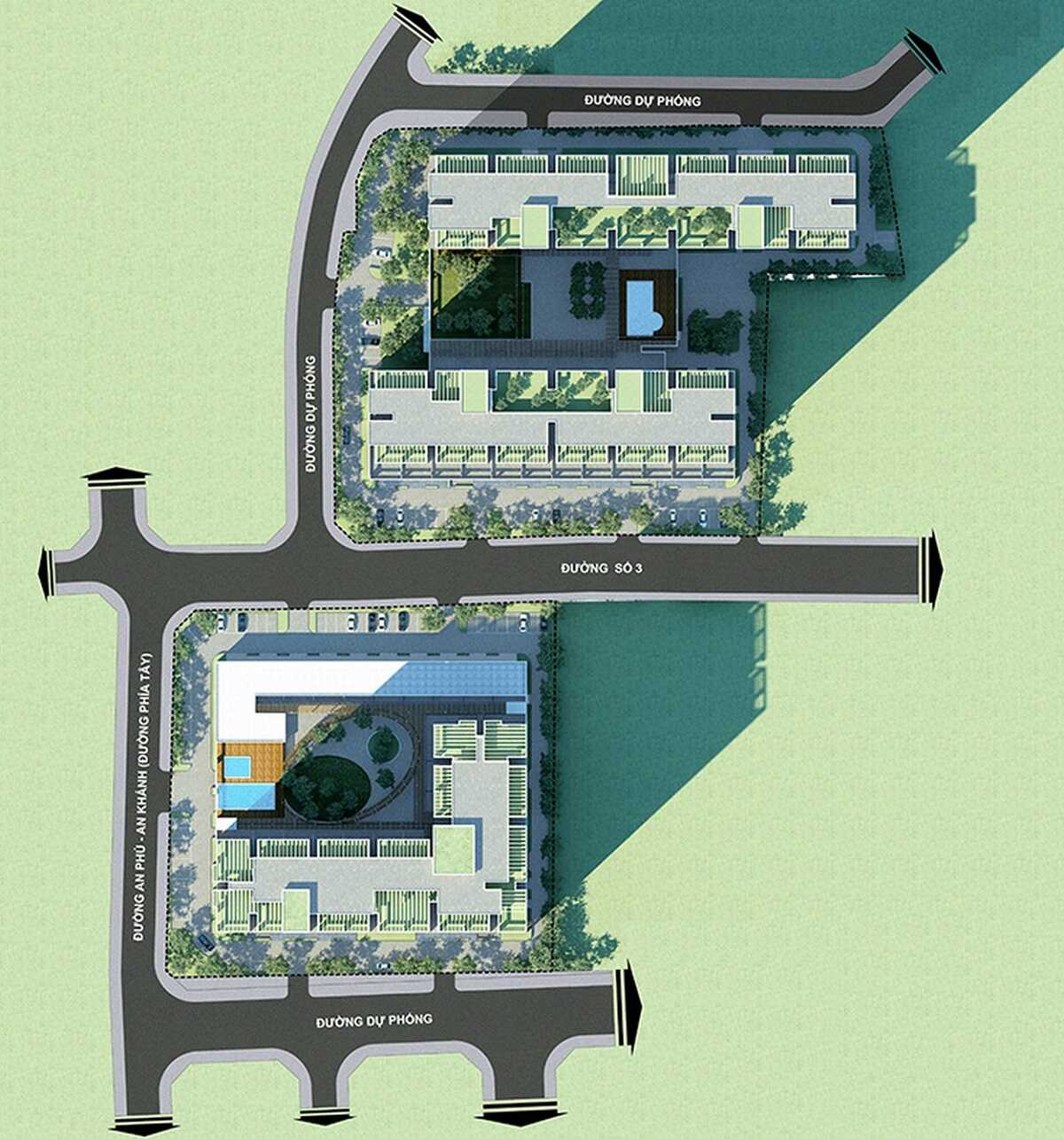 Mặt bằng tổng thể dự án chung cư Bộ Công An