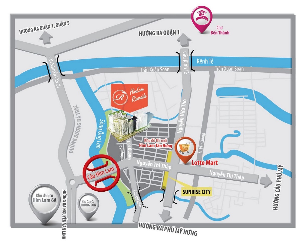Vị trí xây dựng dự án chung cư Him Lam