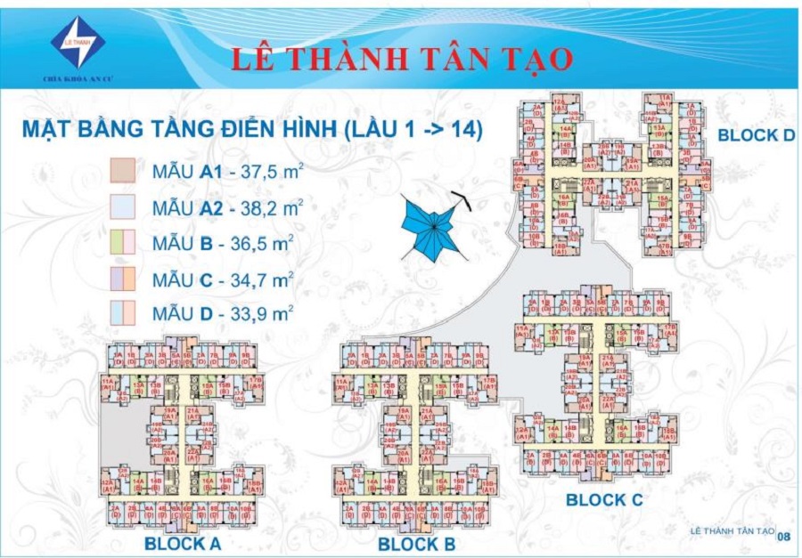 Mặt bằng tổng thể dự án chung cư Lê Thành