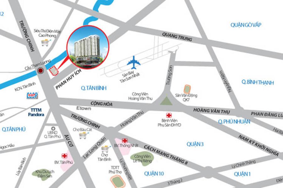 Vị trí xây dựng dự án chung cư Phúc Yên