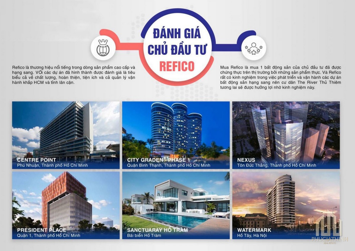 Những dự án nổi bật của công ty Refico