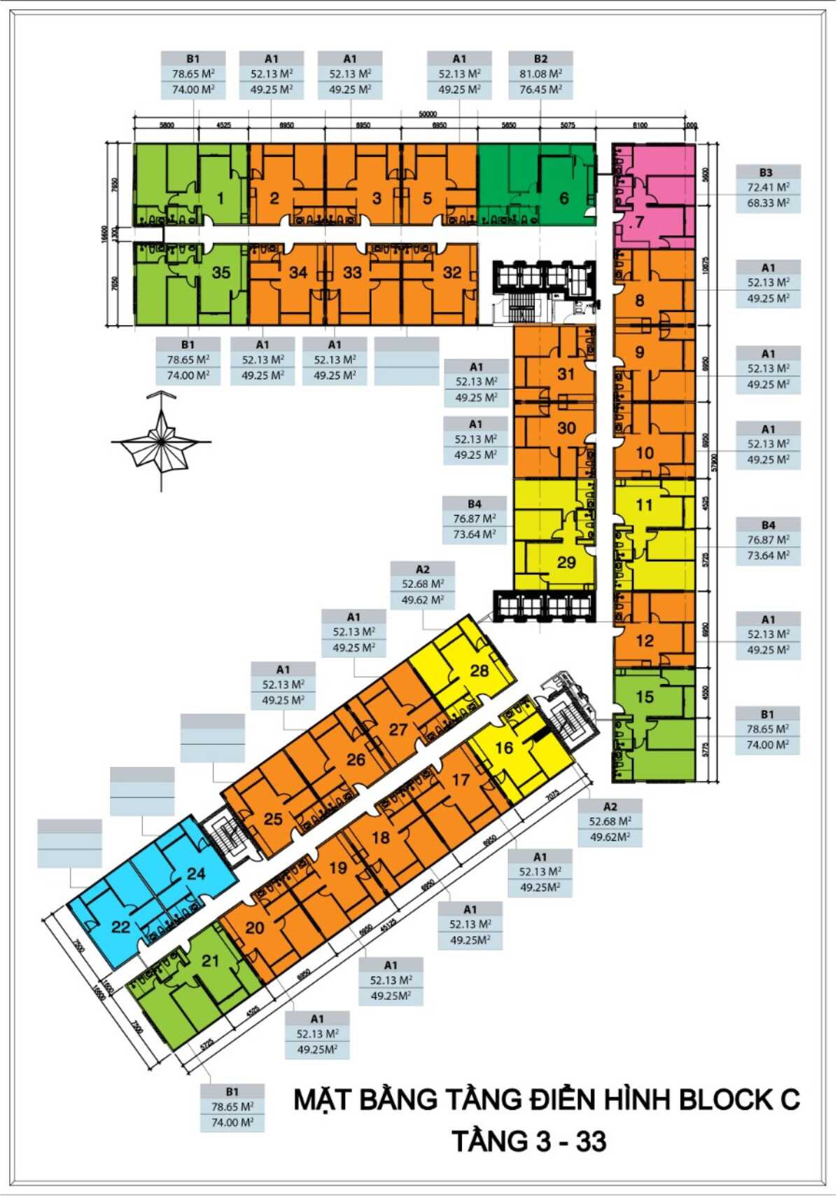 Mặt bằng Block C dự án City Gate 3