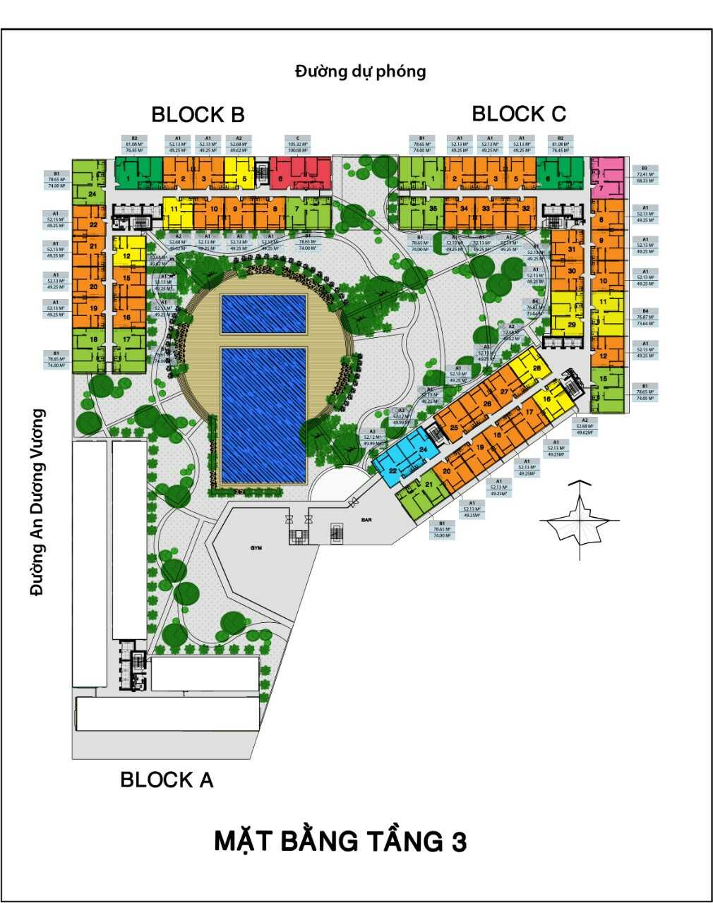 Mặt bằng tầng điển hình dự án City Gate 3