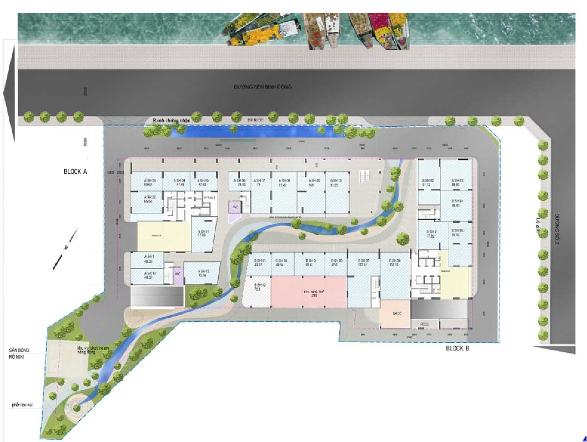 Mặt bằng tổng thể dự án D-Aqua