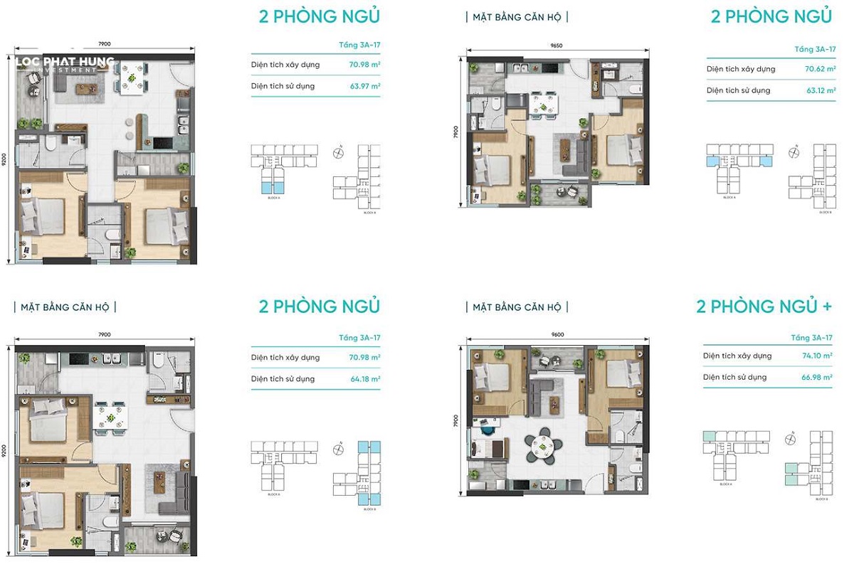Thiết kế các loại hình căn hộ dự án D-Aqua