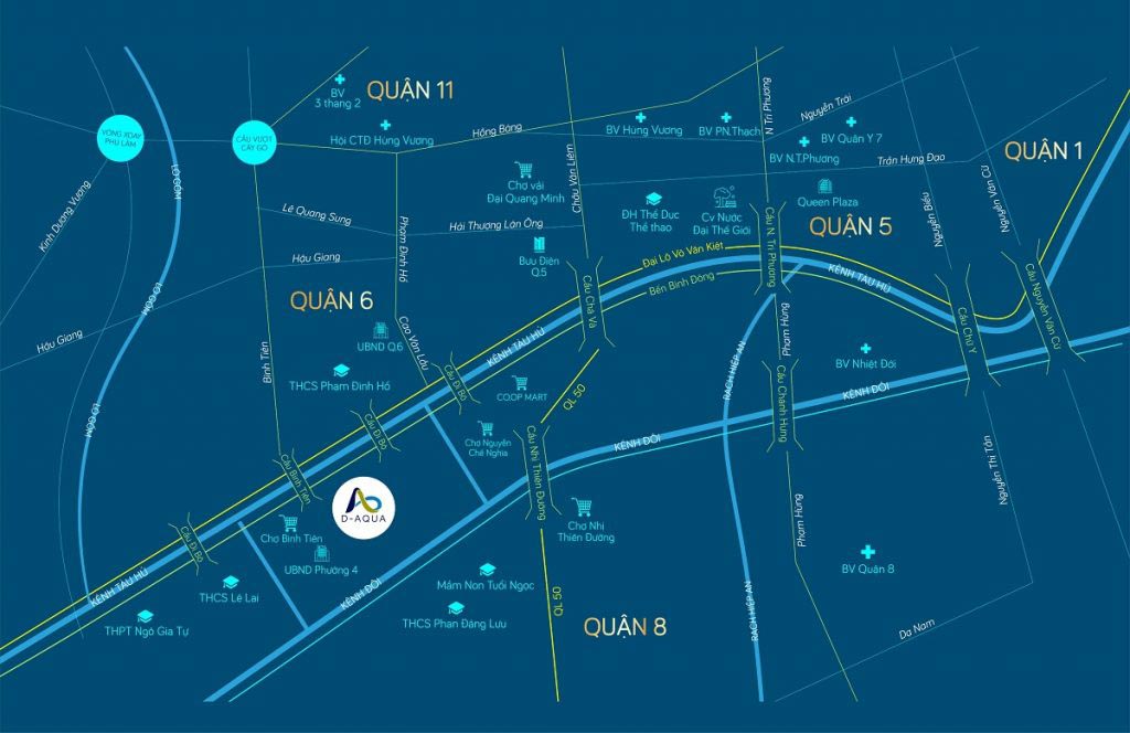D-Aqua toạ lạc ở vị trí đẹp