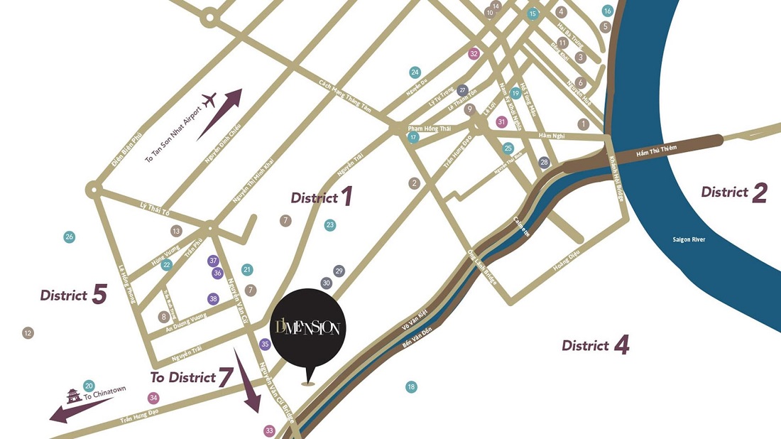 D1 Mension được xây dựng ở vị trí đắc địa