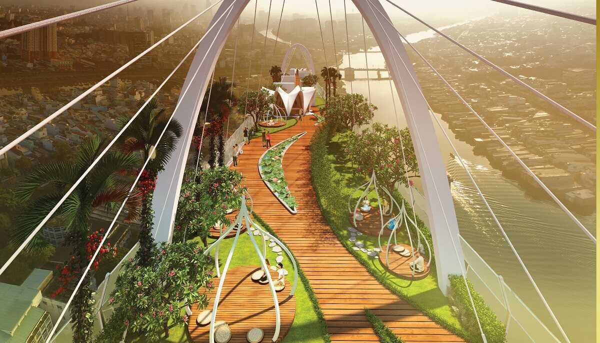 Cầu trên không nối liền 3 block