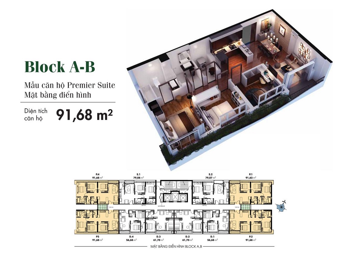 Thiết kế các loại hình căn hộ dự án Diamond Lotus