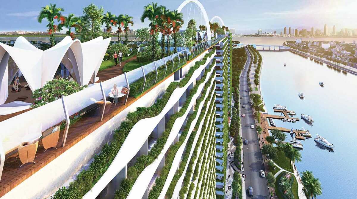 Vườn trên không cùng mảng xanh mát