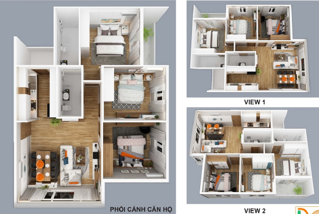 Dự án đa phần là các căn 3 phòng ngủ
