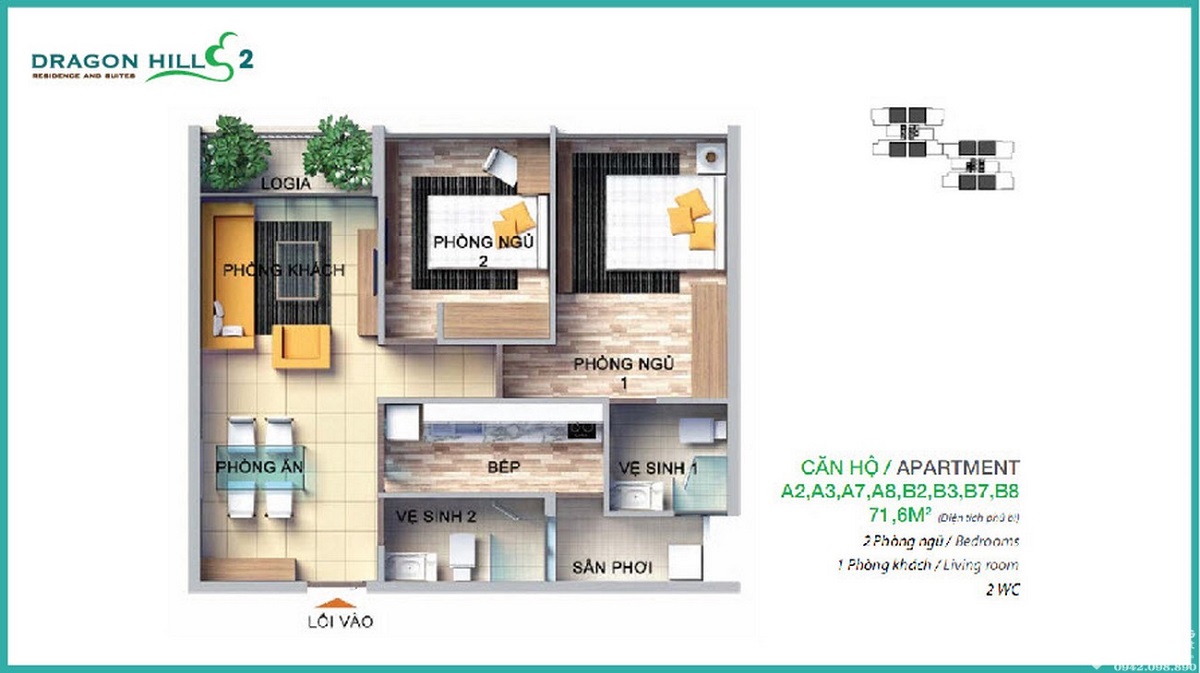 Thiết kế căn hộ dự án Dragon Hill 2
