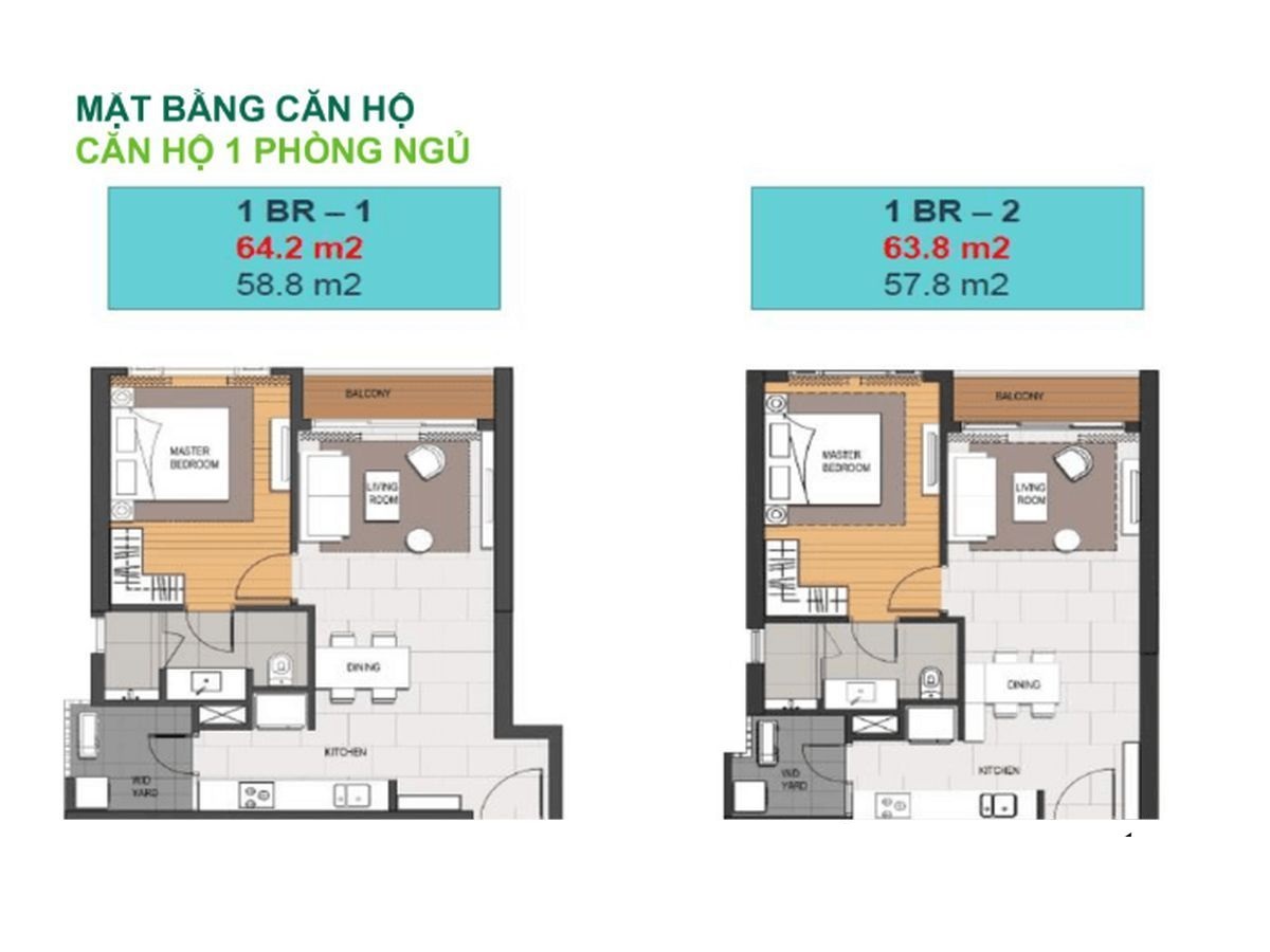 Thiết kế căn hộ 1 phòng ngủ dự án Empire City